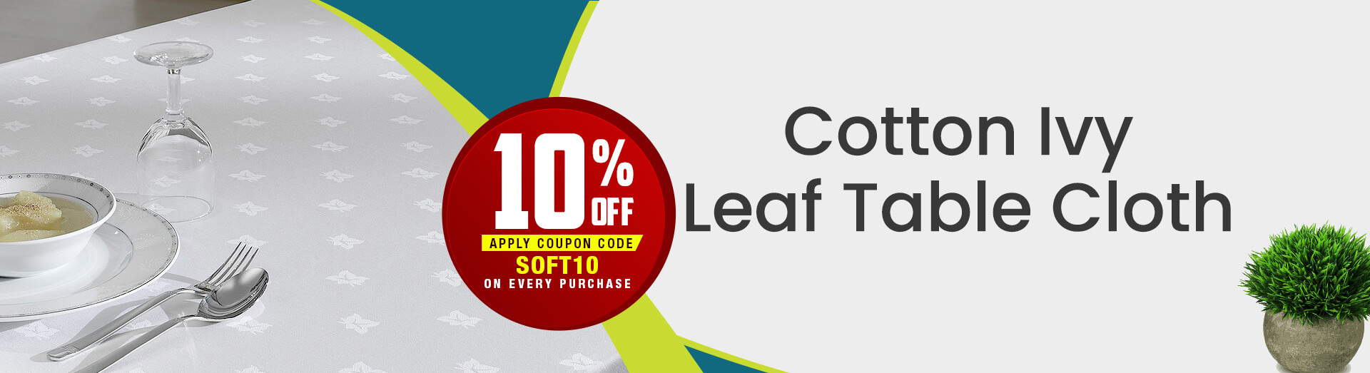Cotton Ivy Leaf Table Cloth Cotton Ivy Leaf Table Cloth